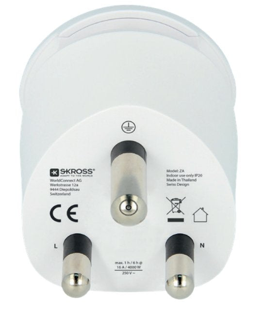 EAN 7640166320043 - Skross 1.500202-E adaptador de enchufe eléctrico Tipo F Blanco imagen 2