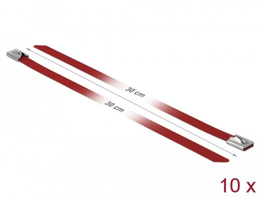 EAN 4043619187829 - DeLOCK 18782 presilla Acero Rojo 10 pieza(s) imagen 2