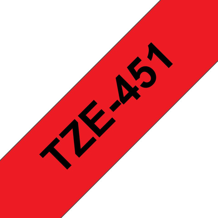EAN 0012502625919 - Brother TZE-451 cinta para impresora de etiquetas Negro sobre rojo TZ imagen 1