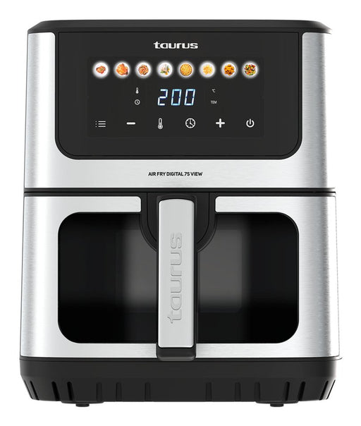 EAN 8414234739995 - Taurus AIR FRY DIGITAL 7S VIEW Sencillo 6,5 L Independiente 1600 W Freidora de aire caliente Plata, Negro imagen 1
