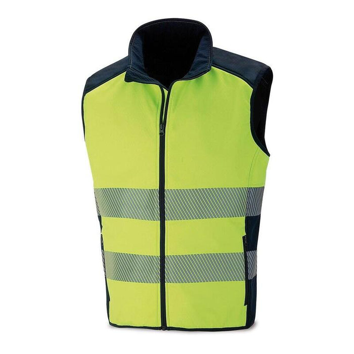 Chaleco De Alta Visibilidad Softshell Amarillo Fluor Talla S