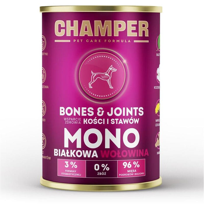 Champer Bones & Joints Beef - Comida Húmeda Para Perros - 400g