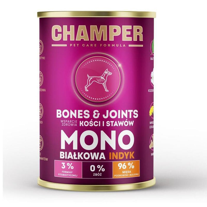 Champer Bones & Joints Turkey - Comida Húmeda Para Perros - 400g