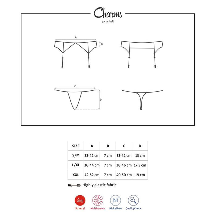 Obsessive Charms Garter Belt S/M