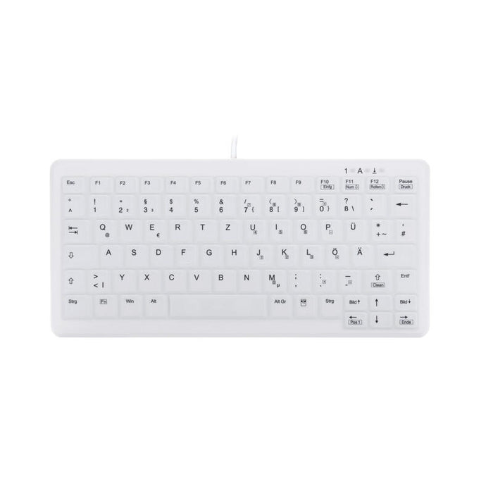 Cherry Ak-C4110 Teclado (Aleman) Higiénico Desinfectable En Diseño De Cuaderno Blanco