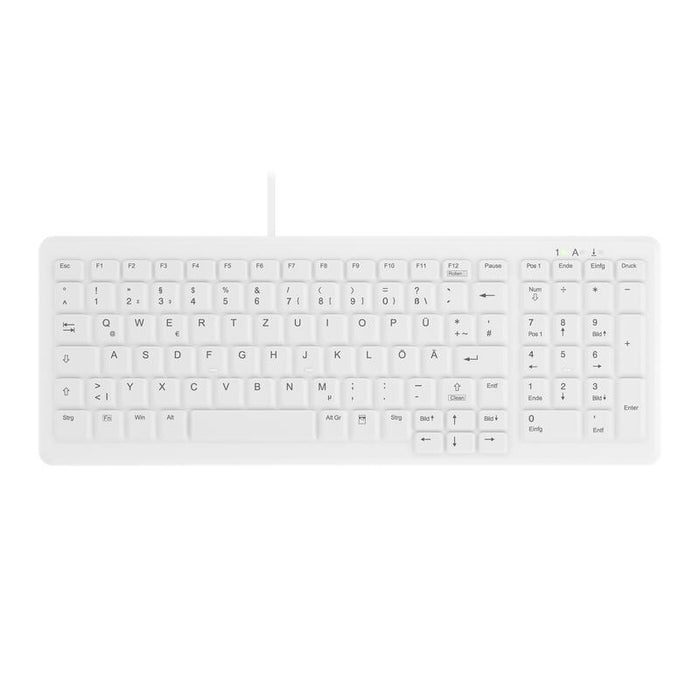 Cherry Ak-C7000 Teclado (Aleman) Higiénico Desinfectable Con Campo Numérico Blanco
