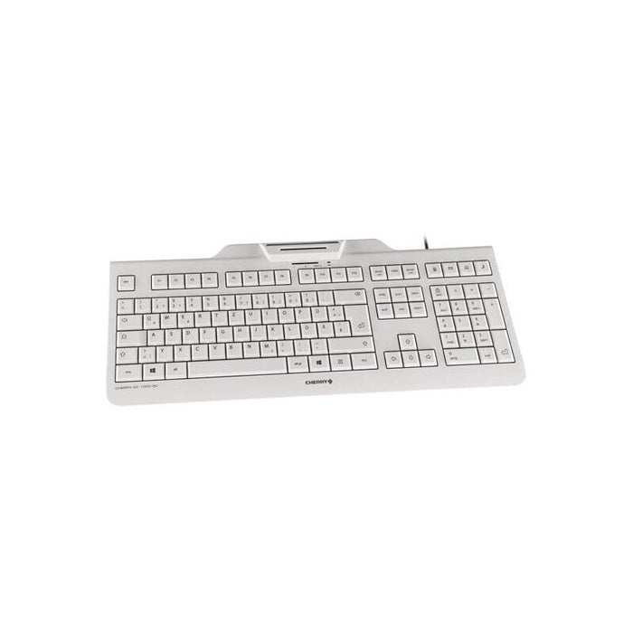 Cherry Kc 1000 Sc Teclado Universal Usb Azerty Belga Blanco