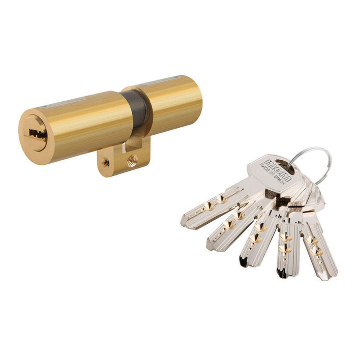 Cilindro De Seguridad De Perfil Suizo 33-43 Latón. Sp:33-43 Mcm