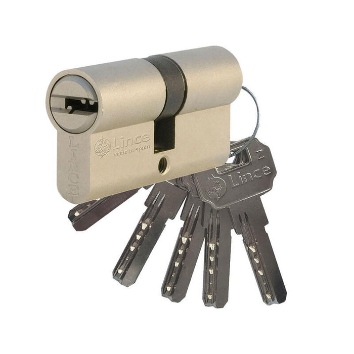 Cilindro De Seguridad Multipunto Serie C2, Leva Larga, 32+32mm, Niquel 9c253232n Lince