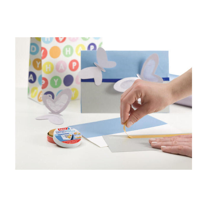 Cinta Adhesiva De Doble Cara 15mm X 10m Transparente  Tesa