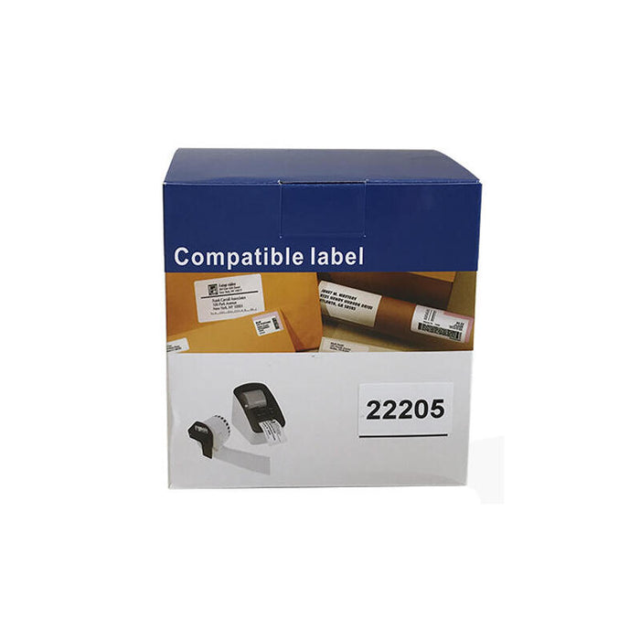 Cinta Compatible Con Brother Dk22205 62 Mm X 30.40 M Blanca - Dk22205-R