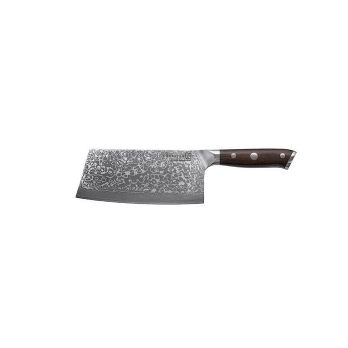 Cleaver Kohersen Elegance Ebony Wood Cuchilla De Acero De Damasco 16,5 Cm