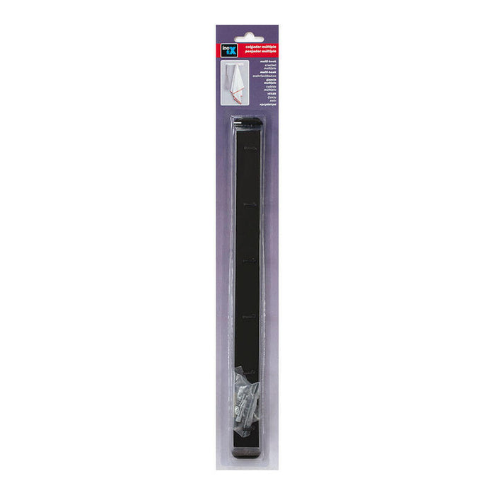 Colgador Cocina 6 Ganchos Negro Mate 3086-3 Inofix