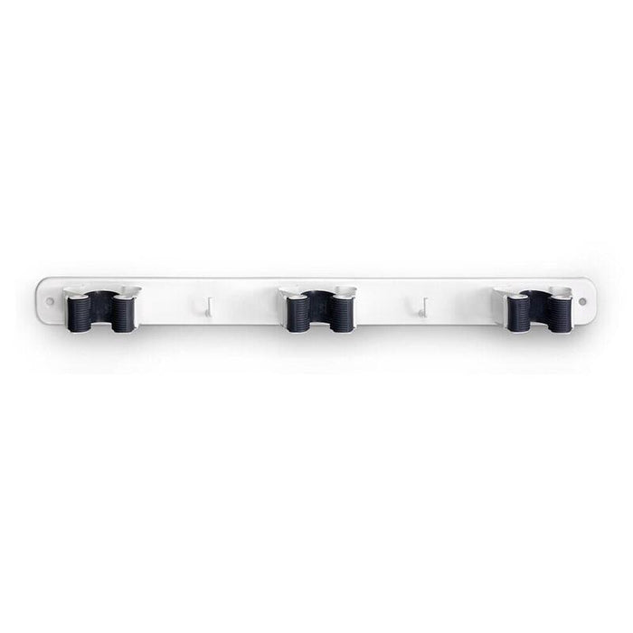Colgador De Escobas Triple, Blanco, 37 X 3,2 X 4,8 Cm