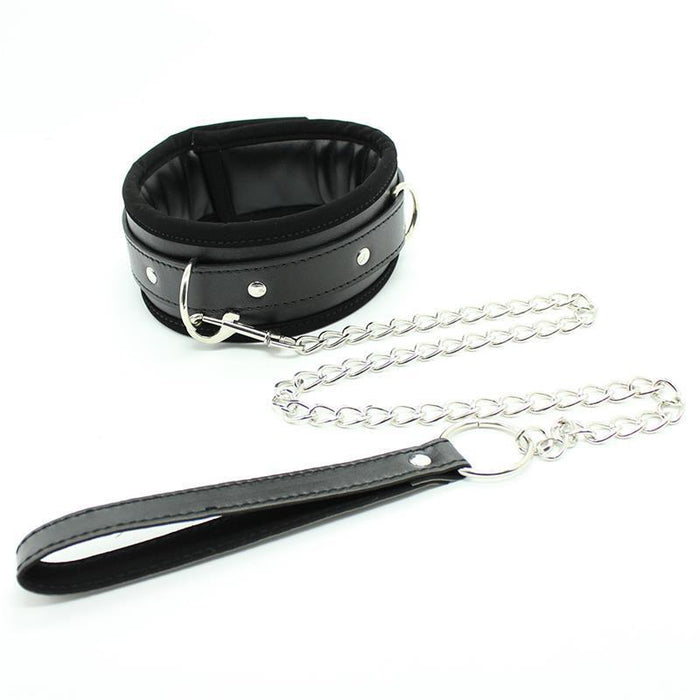 Collar Con Correa Interior Acolchado Negro