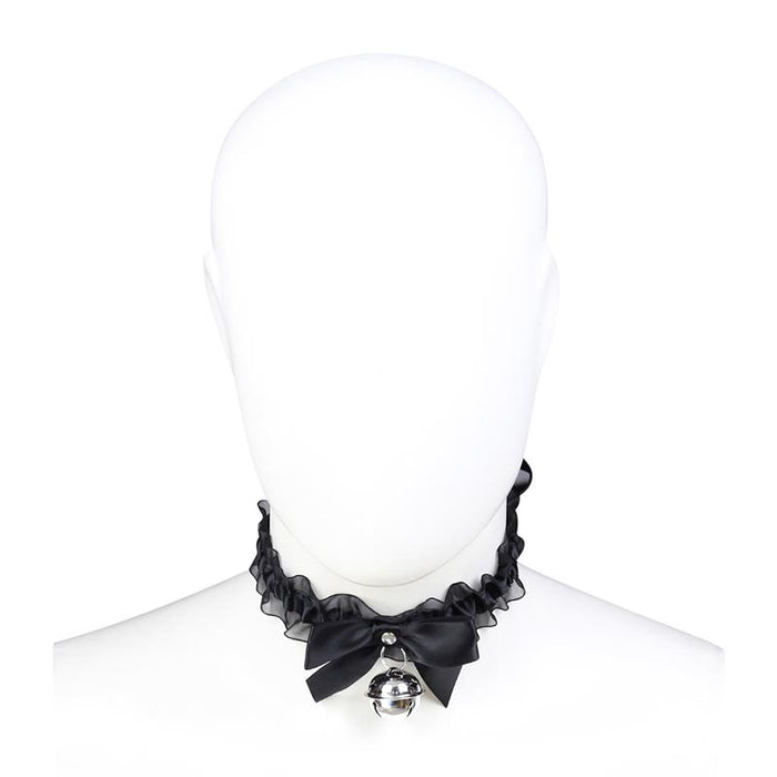 Collar Con Lazo, Cascabel Y Encaje