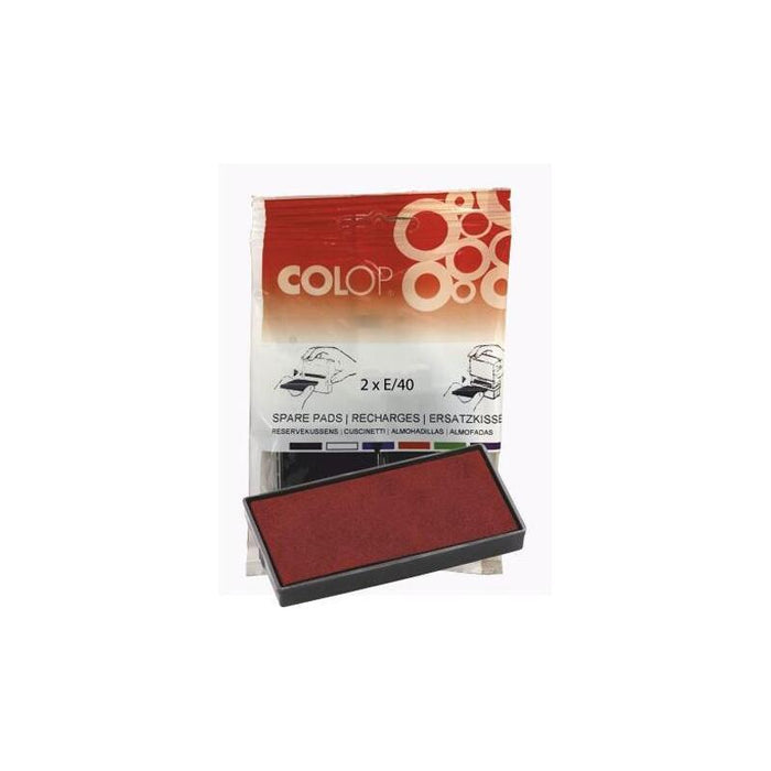 Colop Almohadilla E/40 Rojo Blister -2u-
