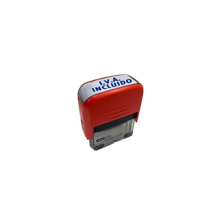 Colop Sello Printer C20 Formula " Iva Incluido " Almohadilla E/20 14x38mm Rojo