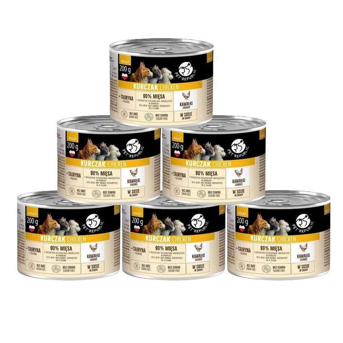 Comida Húmeda Para Gato Petrepublic Adult Trozos Con Pollo En Salsa Box  10x200g