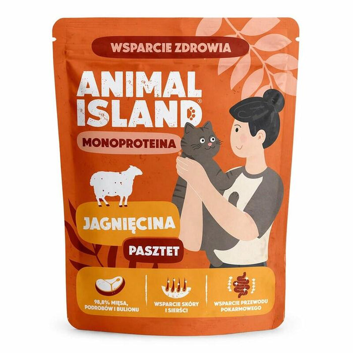 Comida Húmeda Para Gatos Animal Island Mono Lamb  100g