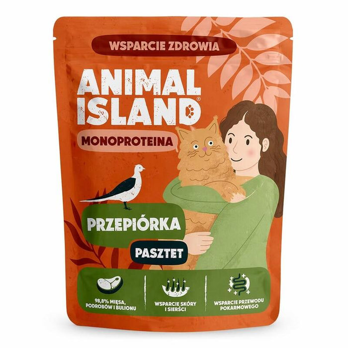 Comida Húmeda Para Gatos  Animal Island Mono Quail  100g