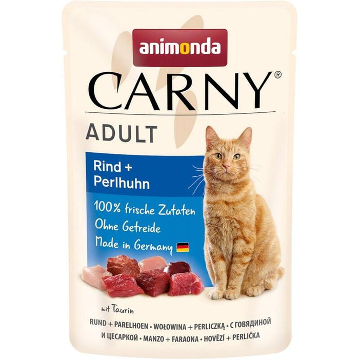Comida Húmeda Para Gatos Animonda Carny Adult Beef And Guinea Fowl   85g