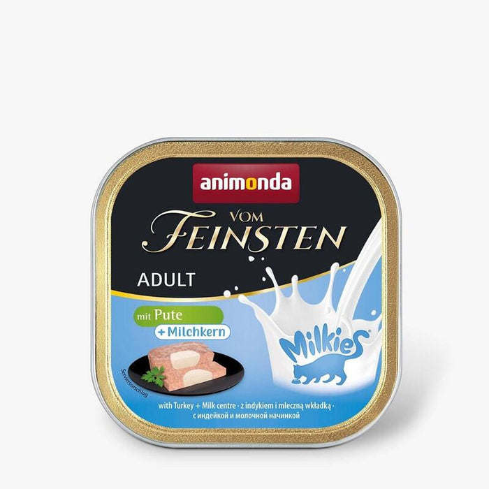 Comida Húmeda Para Gatos Animonda Vom Feinsten Adult Milkies Con Pavo Y Relleno De Leche  100g