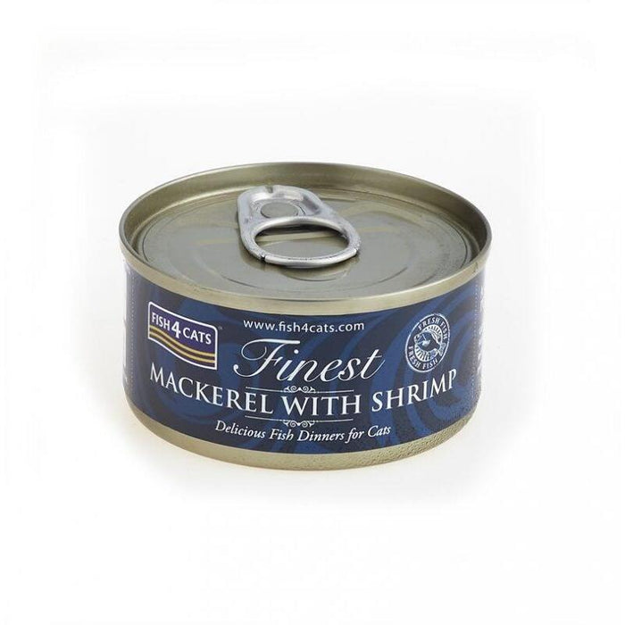 Comida Húmeda Para Gatos Fish4cats Mackerel With Shrimp  70g