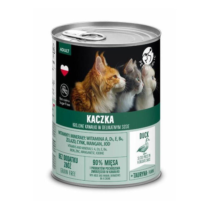 Comida Húmeda Para Gatos Pet Republic Adult Duck  400g