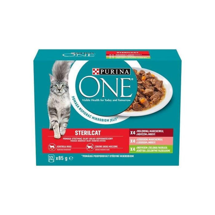 Comida Húmeda Para Gatos Purina One Sterilcat Mezcla Sabores  12 X 85g