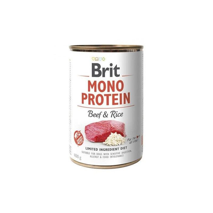 Comida Húmeda Para Perros Brit Mono Protein Beef & Rice  400g
