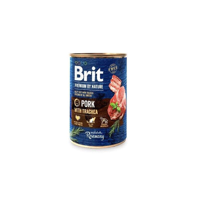 Comida Húmeda Para Perros Brit Premium By Nature Pork With Trachea  400 G