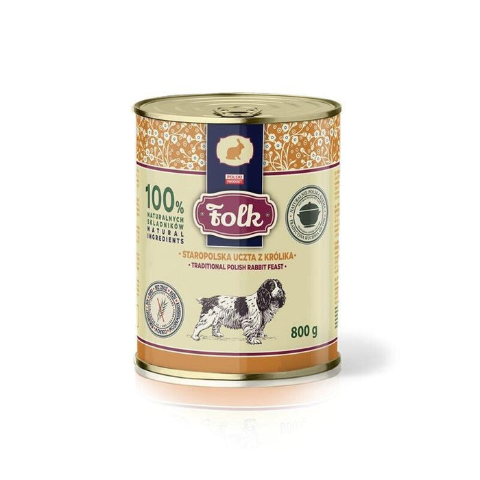 Comida Húmeda Para Perros Folk Comida Tradicional Polaca Para Conejos - 800 G