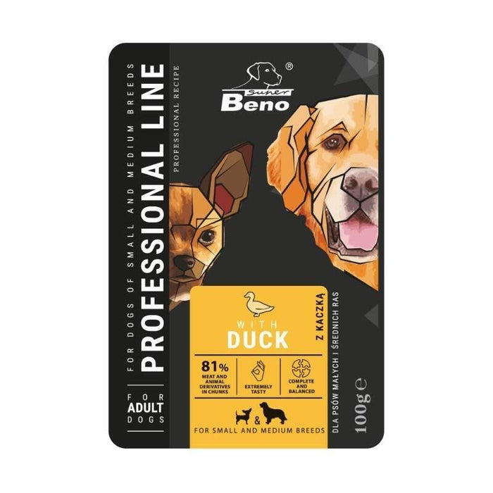 Comida Húmeda Para Perros Super Beno Adult Small And Medium Duck  100 G