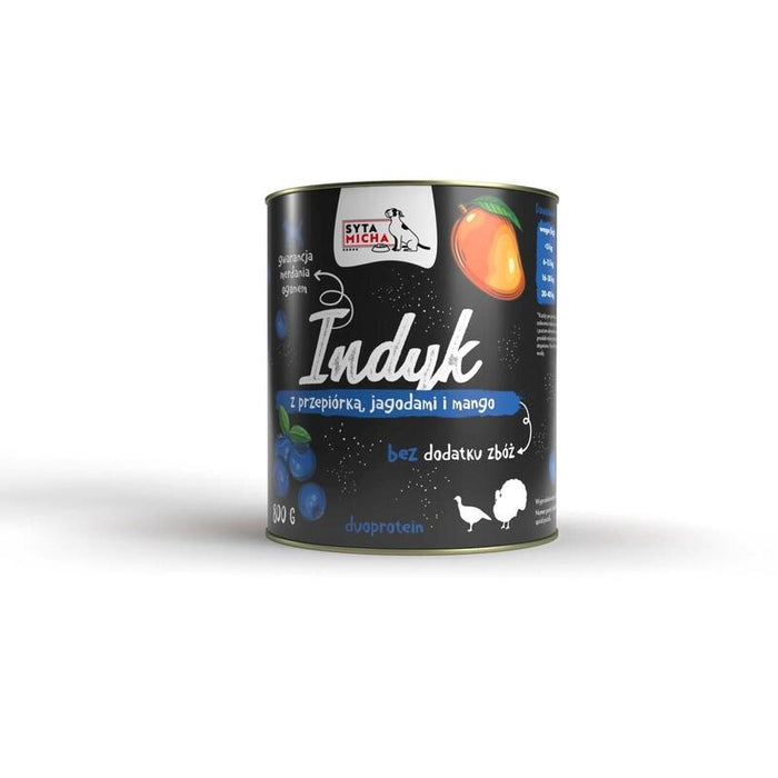 Comida Húmeda Para Perros Syta Micha Pavo Con Codorniz, Bayas Y Mango  800g