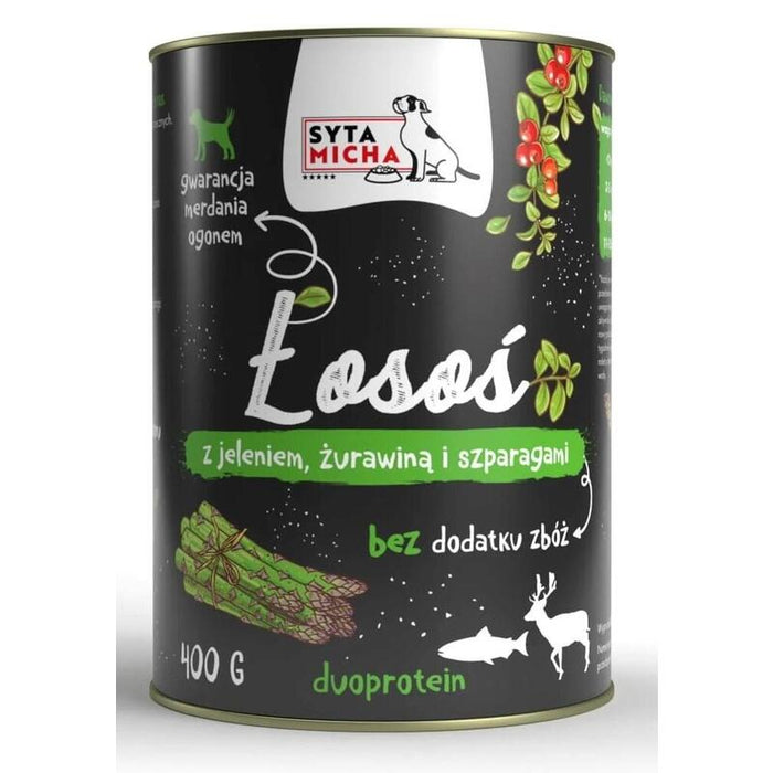 Comida Húmeda Para Perros Syta Micha Salmon With Deer, Cranberries And Asparagus  400g