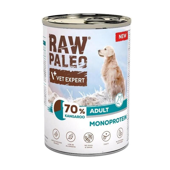 Comida Húmeda Para Perros Vetexpert Raw Paleo Canguro  400g