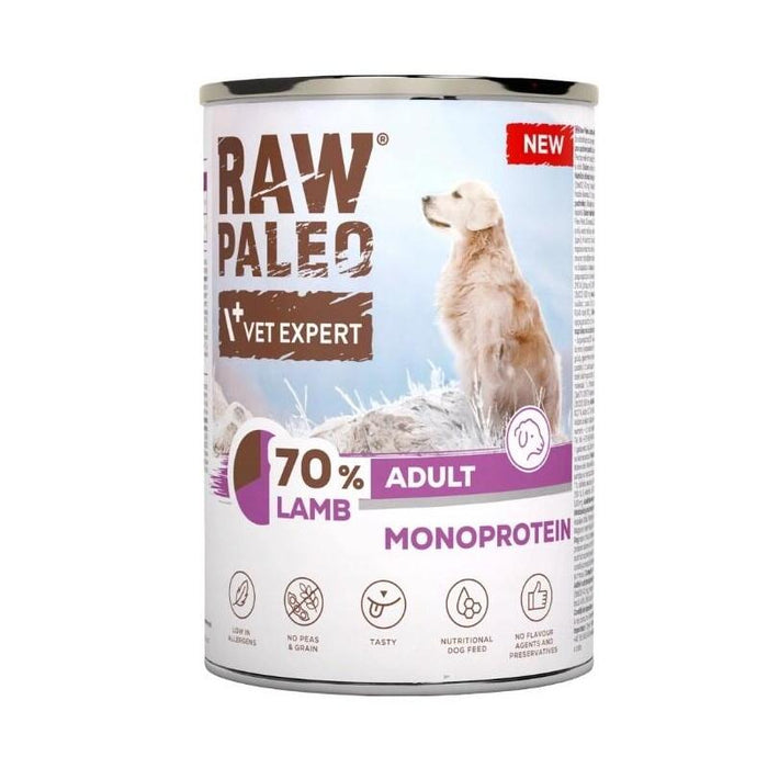 Comida Húmeda Para Perros Vetexpert Raw Paleo Cordero  400g