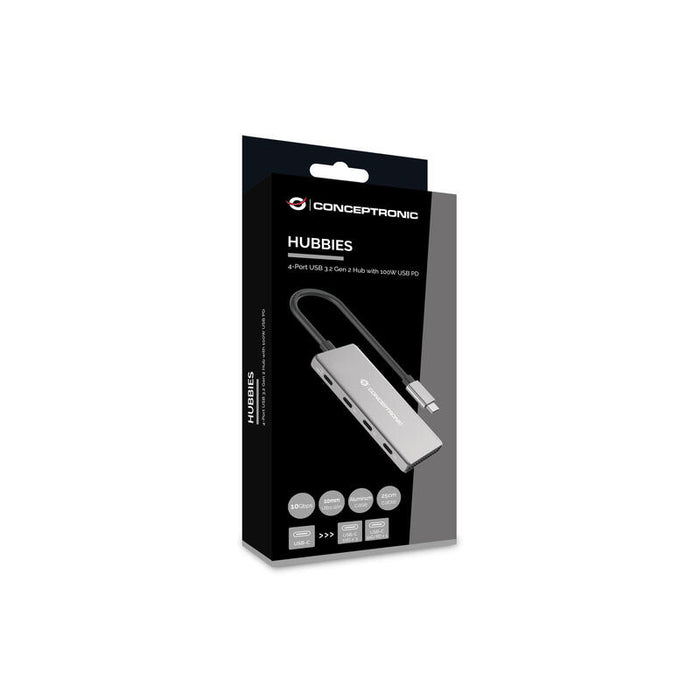 Conceptronic Dock Usb-C->4x Usb-C 100wpd O.Netzteil 0.25m Gr