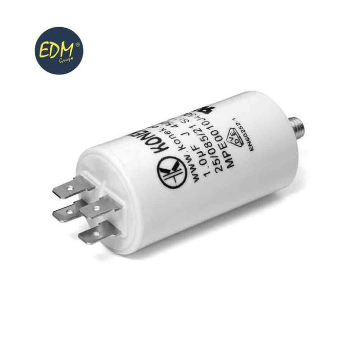 Condensador Mka 50mf 5% 450v Ø5x11cm Con Espiga M8 Y Faston Doble Konek