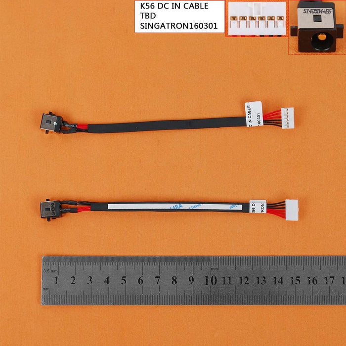Conector Dc Jack Para Portátil Asus K56 K56C K56Ca K56Cm S56 S56C S56Ca S56Cb X550C X550Ca X550Cc