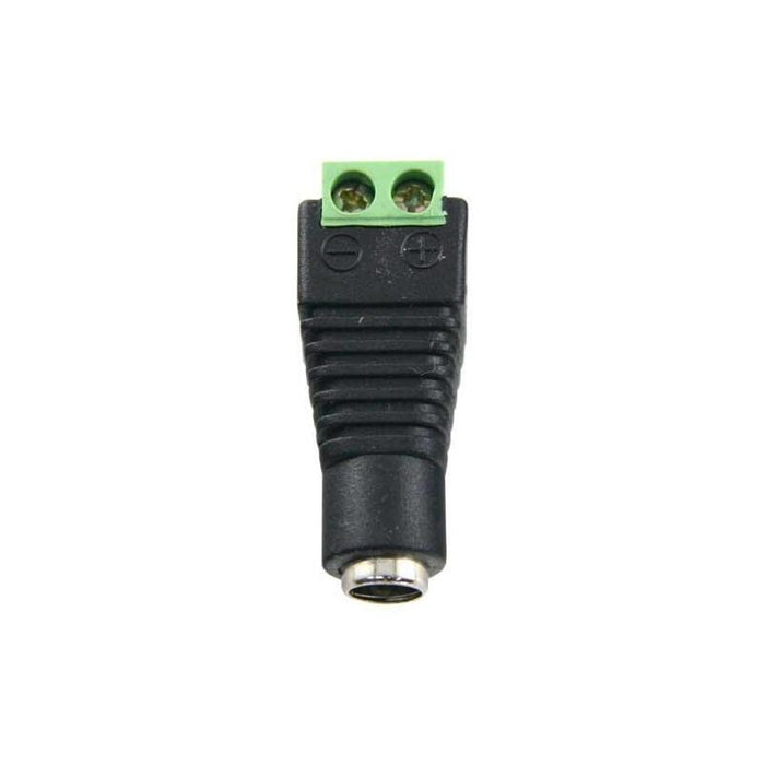 Conector Dc Hembra Estándar Con Salida +/- De 2 Terminales Para Limentación