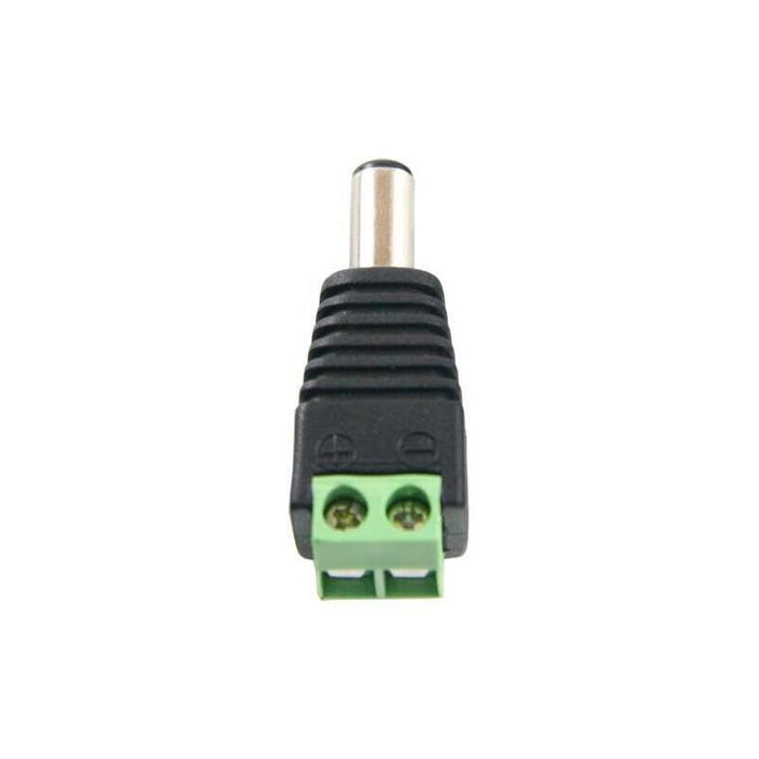 Conector Dc Macho Estándar Con Salida +/- De 2 Terminales Para Alimentación