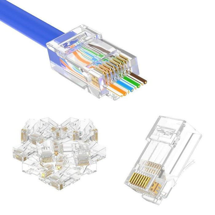 Conector Pasante Rj45 Cat 6 Dual Row