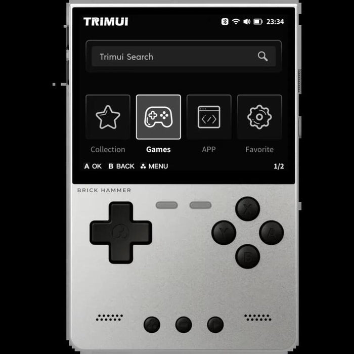 Consola Trimui Brick Hammer Metal (Sin Sd Card) Plata Retro