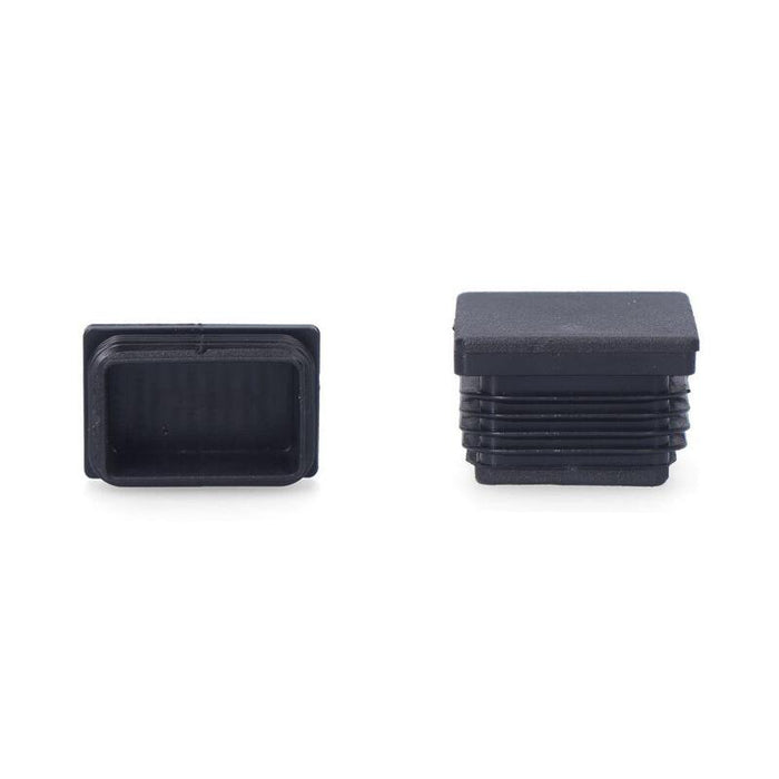 Contera Interior Rectangular Con Aleta, 80 X 20 Mm, Negra