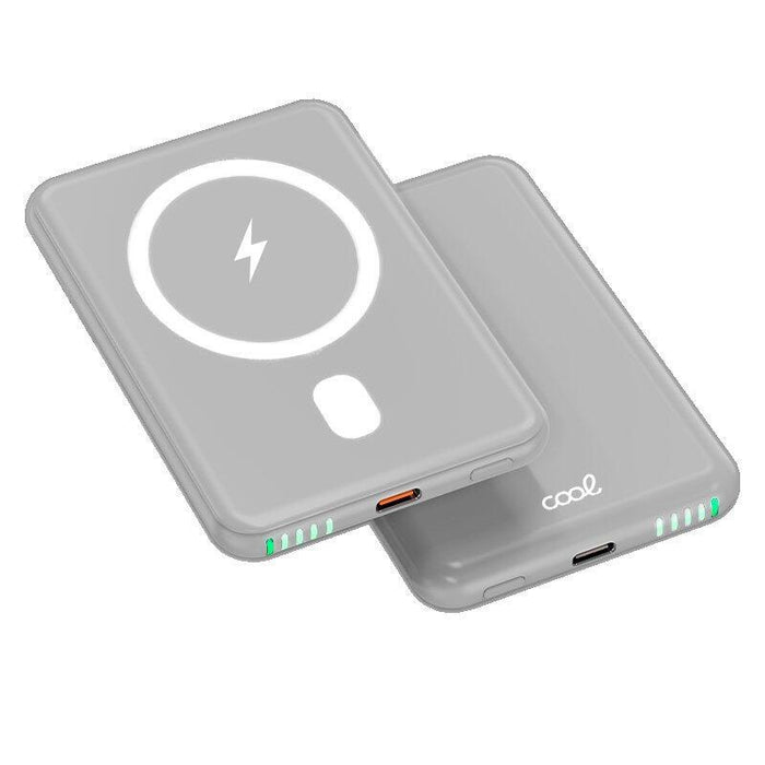 Cool Bateria Externa Universal Magnetica Power Bank Qi 5000 Mah Gris