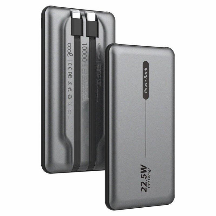 Cool Bateria Externa Universal Power Bank 10.000 Mah Pd 22.5w (2 Cables) Gris