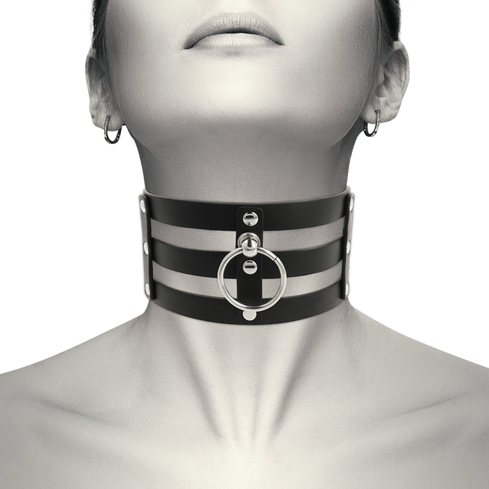 Coquette Chic Desire - Choker Cuero Vegano Estilo Fetish