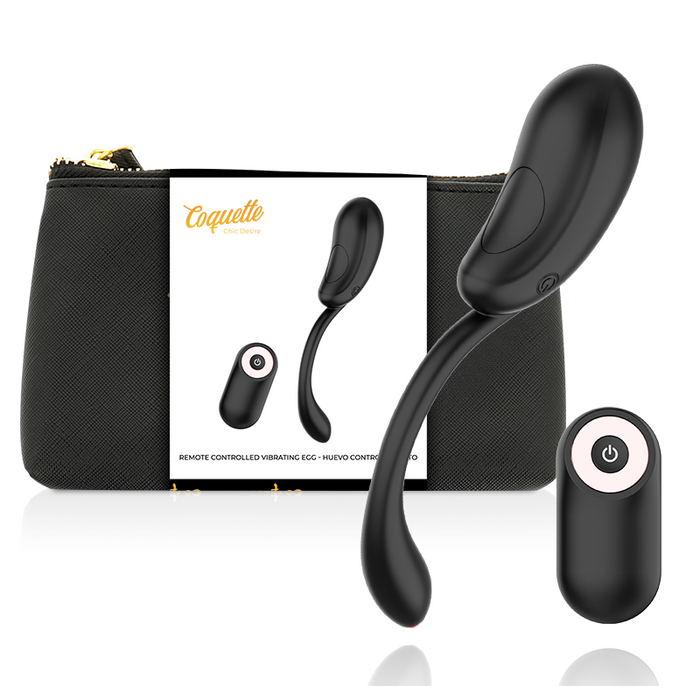 Coquette Chic Desire - Huevo Control Remoto Recargable Negro / Gold